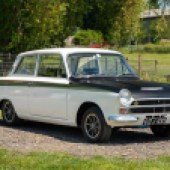 This 1966 Ford Cortina Lotus was driven to third overall in the 1967 Circuit of Ireland Rally and is beautifully presented with many period correct features. It seems to have been reshelled at some point due to the scars picked up during competition, but is a well-sorted example that’s offered with a sensible guide of £39,000-£46,000.