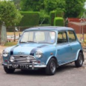 This 1965 Morris Mini Cooper was a brand-new car when it was modified by fitting wheel arches all round and changing the colour from Tweed Grey to Opalescent Silver Blue. Since then, it’s covered just 40,798 miles in the hands of its sole owner, and has never been restored. A selling price of £27,000-£37,000 is anticipated.