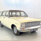 Estimated at £10,000-£12,000, this rare 1966 Vauxhall Victor FC 101 estate looks superb in cream with a maroon roof and interior. It’s in excellent condition, including the underneath, and shows 82,000 miles