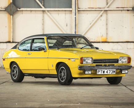This early Capri Mk2 3000GT was gifted by Ford to Silverstone in 1974 to be used as the circuit's first 'Flying Doctor' Medical Car. In use until the early 1980s, the Daytona Yellow still presents well and is offered with no reserve.