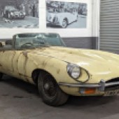 Another lot from the David Brown barn find collection, this rather sad-looking 1969 Jaguar E-Type 4.2 Series 2 came complete with a Heritage Certificate confirming its year of manufacture. Last taxed in 1984, it sold for £35,640.