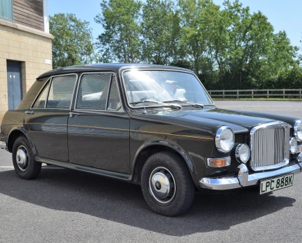 This 1972 Vanden Plas Princess 1300 was in time-warp condition and even had the tenuous claim to fame of being used to take Clif Richard’s mother to the hairdressers. Supplied with an intriguing history file, it sold for £6490.