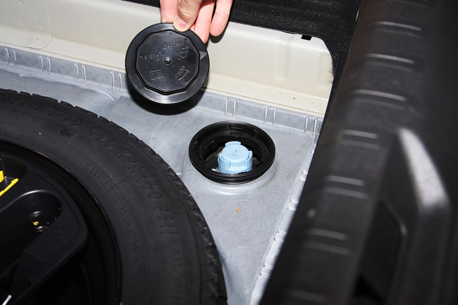 Usually, maintaining the AdBlue fluid level and age is all you need to do. Familiarise yourself with the filler location. This one is in the boot.