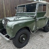 A very early Series 1 from 1950, this 80-inch matching-numbers Land Rover is highly original and displays plenty of period patina. It comes with a good history file that also includes a wonderful handwritten history, and is expected to sell for £30,000-£35,000.