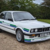 This 1985 BMW E21 323i has been transformed into an ‘evocation' of the Alpine C1 2.3, with genuine Alpina items such as the alloy wheels, front splitter and decals. It has been in storage for two years so requires minor tinkering, but is still anticipated to make £12,000-£14,000.