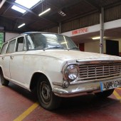 Remarkably, there are two Vauxhall Victor FB estates in this sale, both dating from 1964 and both non-runners. One displays 26,467 miles on its odometer and is offered with no reserve, while the other car shown here looks to be in better shape and is guided at £750-£1000.