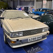 This UK-supplied, right-hand drive Audi Quattro was purchased brand new in 1984 by a farmer in Southampton. It was passed on to his son in 1995 but he never drove it, storing it in a barn. It sold for £21,375.