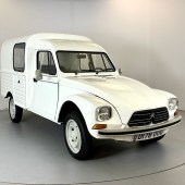 Rare in any condition, let alone this tidy, is this 1987 Citroën Acadiane, the van derivative of the 2CV’s Dyane sibling. Sporting repainted immaculate bodywork and the later 602cc engine, a £7000-£9000 guide price makes this classic commercial great value.