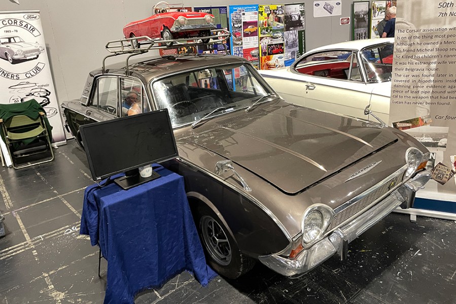 Corsair pedal car was a great touch on the roof of… what else but a Corsair?