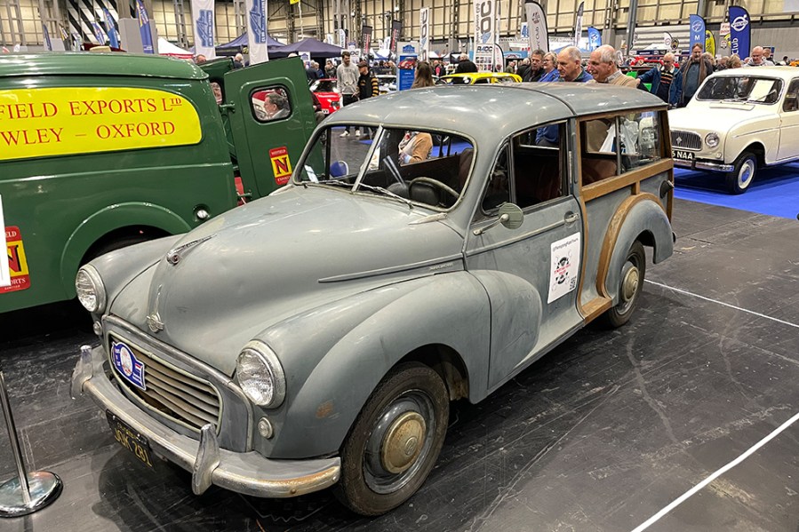 Morris Traveller’s travel-stained appearance is explained by the California plates. One of very few Minors sold in the USA in the 1950s, it’s owned by Tom Rymes of New Hampshire and has already completed a tour of Germany and the Netherlands while visiting Europe