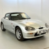 Sports cars don’t come much smaller or more fun than this 1994 Suzuki Cappuccino. With just 48,000 miles showing and a fresh MOT, this Japanese import appears rust-free and is guided at £4000-£6000.