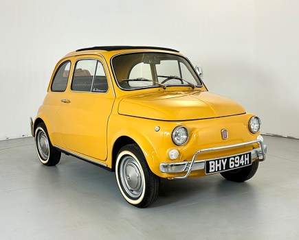 Probably the prettiest car in the sale was this delightful 1970 Fiat 500L. Originally sold in Italy before being imported in 1978, its rust-free condition, excellent colour combination and reassuring addition of a recent MoT saw it smash a £3000-£5000 estimate to sell for £7085.