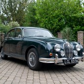 Despite presenting as an extremely tidy and original Opalescent British Racing Green car, this 1963 Jaguar Mk2 was far from standard, sporting a four-speed overdrive gearbox and 4.2 XK engine. It sold for £22,500.