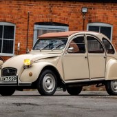 This 1975 Citroën 2CV6 Club was owned by a 2CV die-hard who ensured it was as original as possible, although it benefits from a galvanised chassis, replacement floors and a new bulkhead to ensure solidity to go with the charming patina. All of which earns it an £8000-£12,000 estimate.