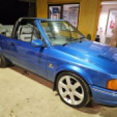 Extremely tidy thanks to its relatively low 60,000 miles, this 1989 Ford Escort Mk4 1.6i Cabriolet looked the part thanks to an RS Turbo bonnet and aftermarket wheels. It beat its £5500-£6250 estimate to reach £6880.
