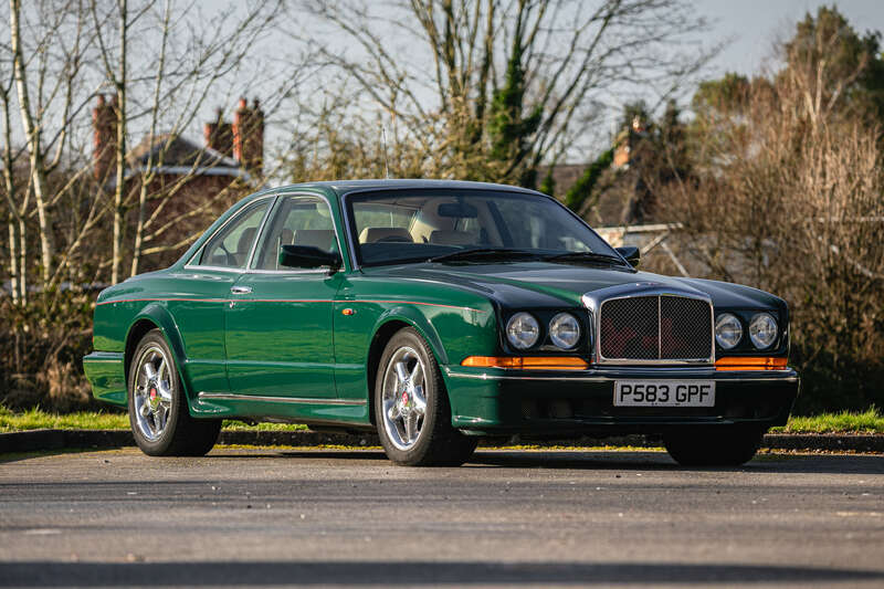Offered in the unusual but tasteful spec of Racing Green with Sandstone Hide, this 1997 Bentley Continental T certainly looks stately. One of just 42 cars built in 1997, it shows a mere 43,000 miles and is guided at £50,000-£60,000