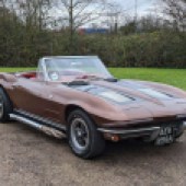 Unquestionably the loudest car in the sale was this 1963 Corvette C2 Stingray Roadster, complete with twin side-pipes. The metallic brown muscle car sported an uprated 327ci V8 and surpassed its £28,000-£34,000 guide to fetch an impressive £38,880.