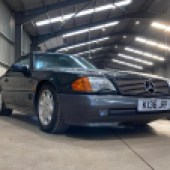Offered in sought-after 300-24 guise, this 1993 Mercedes R129 SL sports the earlier two-tone bodywork and popular eight-hole Deneb wheels. Complete with factory hardtop, it’s guided at £4000-£5000.