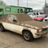 Said to have been barn-stored for 25 years at least, this 1977 Opel Kadett Coupe was offered with no reserve as an ambitious but outwardly solid-looking restoration. It ultimately fetched a remarkable £10,152.
