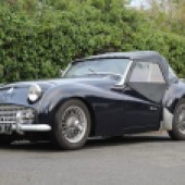 Offered with 32,000 miles on the clock (albeit un-warranted), this 1959 Triumph TR3A underwent a body-off restoration in the 1990s and included a photograph-supported history file. The rare factory-fit overdrive and new Moss cylinder head added further appeal and led to an £18,200 hammer price – just above its upper guide.