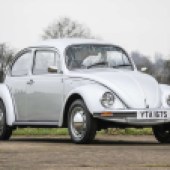 One of the final 300-run of Last Edition Volkswagen Beetles, this 1978 car has been specialist-maintained and used sparingly. The Jubilee Silver bodywork is flawless, and although it’s offered with no reserve, the £10,000-£12,000 estimate could well be exceeded.