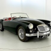 Sold in North America before being repatriated to Britain in the early-1990s, this 1958 MGA roadster had covered just 9000 miles since a bare-chassis restoration and included extensive photographic history. Tastefully finished in black-over-red, it sold mid-estimate for £19,620.