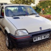 One of very few surviving, this 1994 Rover Metro GTa has just 31,000 miles to its name and boats the Sports Option Pack, adding alloys, sunroof and central locking. Such rarity and seemingly excellent condition carries a temptingly low £3000–3500 estimate.