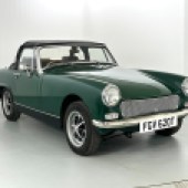 Converted from rubber to chrome bumpers, this 1979 MG Midget 1500 looked great in British Racing Green with a chrome mesh grille and Rostyle wheels. It flew past a £2000-£3000 estimate to sell for £6540.
