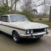 Removed from 20 years in dry storage, this 1971 Sunbeam Rapier is presented fresh from a three-year comprehensive restoration, including a bare-metal respray in its original Polar White. Electronic ignition ensures it will stay reliable, while the original tan interior presents superbly. It’s guided at £12,000-£15,000.