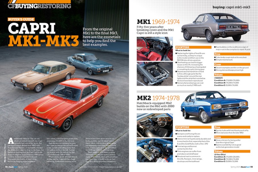 Got a Mk1, Mk2 or Mk3 Capri in your sights? Then check out our buying guide.