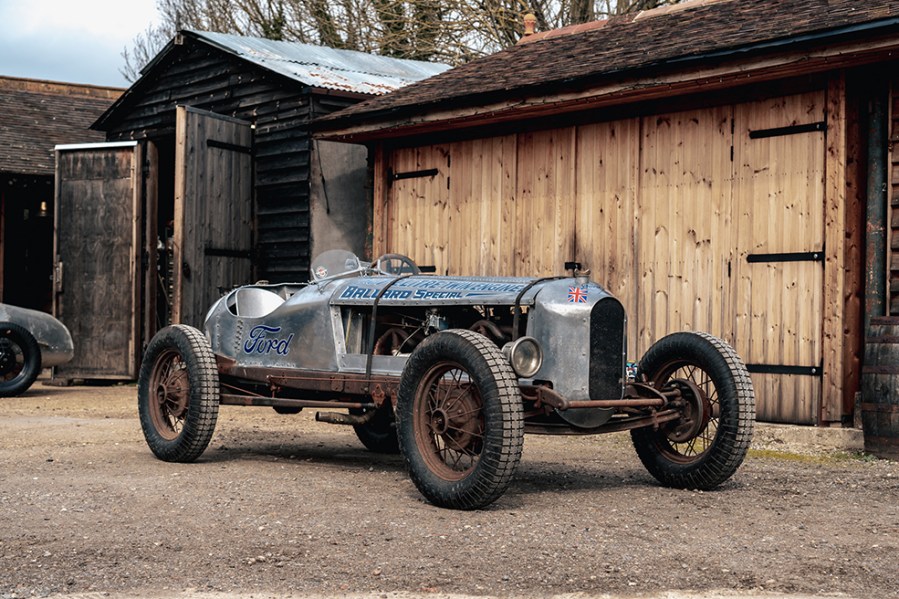 This twin-engined Ford Model A speedster known as 'The Ballard Special' will be offered with a £60,000–80,000 estimate 
