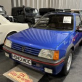 One of only 1200 ‘Phase 1.5’ limited edition cars, this 1991 Peugeot 205 GTI 1.6 showed just over 52,000 miles and was resplendent in desirable Miami Blue. It was in excellent condition and beat its upper guide price to sell for £18,562.