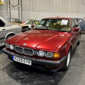 This 1995 BMW 750iL was built for VIP security/the Diplomatic Service and featured rear curtains, pistol holders, armoured doors and an external speaker. Unused since 2019, it was offered with a guide of £6000-£10,000, but sold for an impressive £19,575