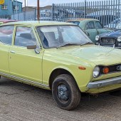 When was the last time you saw a a Datsun 100A Cherry? This 1976 example is being sold for restoration, having been off the road and stored since 1987. It shows just 6609 miles, though will clearly need some rust repairs. It’s guided at £3000-£5000.