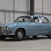One of just 65 left in Britain, this 1968 Daimler Sovereign is a posher Jaguar 420, offering independent rear suspension and the 4.2-litre XK engine within the Mk2 platform. It’s resplendent in Opalescent Silver Blue following a recent recommissioning, and could be a bargain with its £7500–8500 guide.