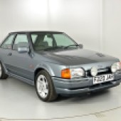 Owned by the vendor for 10 years and said to be largely original, this 1988 Ford Escort RS Turbo Series 2 looks smart in Mercury Grey. With 60,000 miles on the clock and a chunky history file to support it, the £10,000–14,000 estimate looks very reasonable.