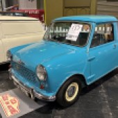 This 1964 Mini Pick-up looked superb with its Surf Blue paint, light grey interior and cream-painted steel wheels. It wasn’t completely original but had been restored to a high standard with correct period features, and sold above its guide for an impressive £21,375.