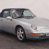 The last of the air-cooled Porsche 911s, the 993 generation is particularly sought-after. This manual 41,500-mile 1994 Cabriolet is estimated at £45,000 –50,000.
