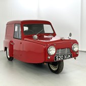 Thought to be the only surviving example, this 1955 Reliant Regal Mk2 Van presents extremely well and included the vinyl side-screens. With a tidy interior and magazine article featuring this very example included in the bundle of history, the guide price is £4000-£5000.