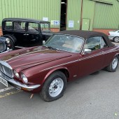 Intriguing droptop Daimler oddity was originally a Paul Banham conversion of a 4.2-litre XJ-C. Offered at no reserve as an unfinished restoration, it sold for £7001.