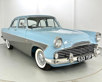 Supplied new in 1959 in Melbourne, Australia, before being imported to the UK in 2012, this Ford Zodiac was from the same stable as the record-breaking Consul sold by WB & Sons in 2022. Described as easily the best Zodiac on the market, it beat its £18,000–22,000 guide to make £26,432