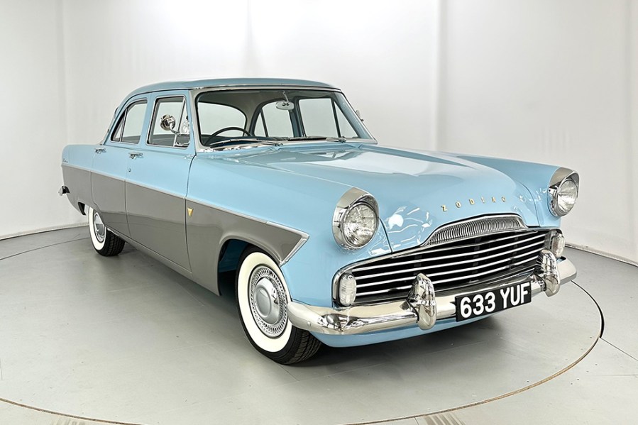 Supplied new in 1959 in Melbourne, Australia, before being imported to the UK in 2012, this Ford Zodiac was from the same stable as the record-breaking Consul sold by WB & Sons in 2022. Described as easily the best Zodiac on the market, it beat its £18,000–22,000 guide to make £26,432