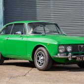 There are several Alfa Romeos in the sale, but none as bold as this green 1975 2000 GTV. Recently restored and in excellent order throughout, it’s a right-hand drive example that was originally sold in South Africa, and is estimated at £33,000-£37,000.