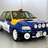 Built to full Group N racing spec, this 1991 Renault Clio Mk1 looks awesome in its Michelin-inspired colour scheme and boasts the 1.8-litre 16-valvle powerplant. Complete with the light pod, roof vent, roll cage and race-spec seats and harnesses, it carries a very reasonable £4000–5000 estimate