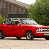 This stylish 1974 Ford Cortina Mk3 2000GT looked extremely smart following a five-year restoration, and boasted the popular five-speed gearbox conversion to improve driveability. Also sporting a four-branch exhaust manifold, it fetched £8580