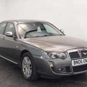Being a Rover rather than an MG makes this V8-engined 75 a rarity. An automatic in Connoisseur spec and with an LPG conversion, it’s valued at £7000-£8000