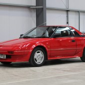 One of two Mk1 Toyota MR2s in the sale, this 1986 car is the earlier of the pair. The 74,000-mile example has had just two previous owners, plus bills for £7000 of expenditure. It looks to be excellent throughout and is estimated at £7500–9500