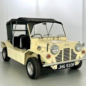 This 1968 Austin Mini Moke is an early example of the open-air Mini, and looks fantastic following a full restoration in 2019. Sporting a Heritage certificate and reverse-rim 10-inch steels, it earns itself a £14,000–16,000 guide