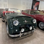 A late example of the TR2, this smart 1956 example sported the unusual but tasteful colour combination of British Racing Green with a red interior. Ideal for the summer, it was hammered away for £15,000 plus fees