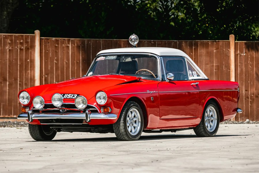 Feeling inspired by our Borrowed Engines feature from last week? This 1966 Sunbeam Tiger Mk1A rally car could be yours for an estimated £40,000–50,000, sporting a brand new 4.95-litre V8 engine, a stainless-steel exhaust and numerous rally-spec upgrades